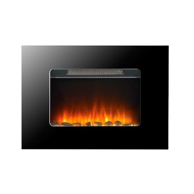 China Contemporary Customized European Style 1000W Black 2000W Hung Mounted Electric Fireplace for sale