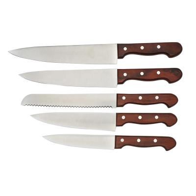 China Best Cheap Viable OEM Kitchen Knife Set Professional Kitchen Knife With Stander for sale