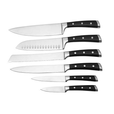 China Durable Professional ABS Forged Handle Stainless Steel Knife Kitchen Knives Set With Acrylic Knife Block for sale