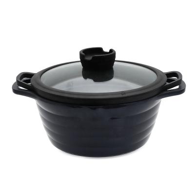 China Sustainable Cookware Premium Aluminum Die Casting Good Performance Nonstick Casserole And Grill Pan Set for sale