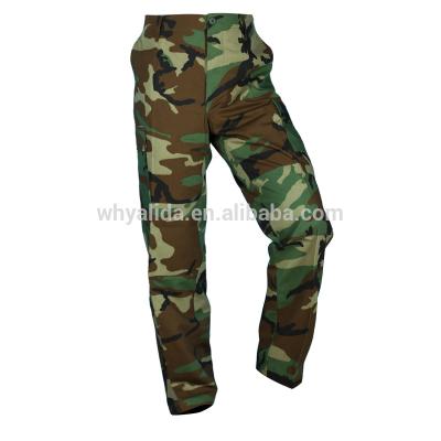 China 65%polyester 35%cotton 230g breathable twill printed woodland pants for sale