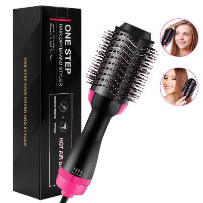 China HOUSEHOLD Oval Negative Ions One Step Hot Hair Dryer Hair Straightener Comb and Volumizer Airbrush for sale