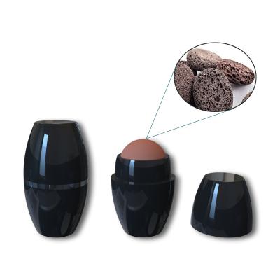 China Skin Tightening Mini Massage Natural Volcanic Stone Reusable Facial Skin Care Tool Home Use Absorbent Volcanic Face Roller for sale