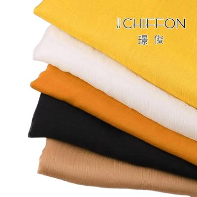 China 30D YORYU Anti-Static 100%POLY CHIFFON LIGHTWEIGHT SOLID FABRIC FOR DRESS for sale