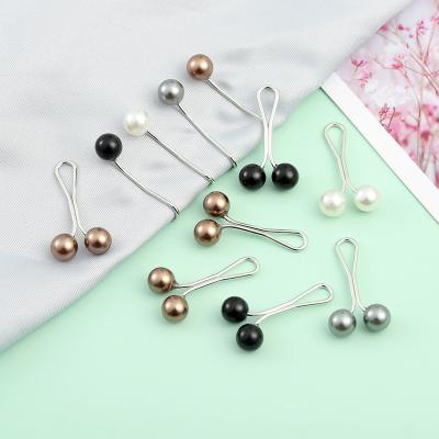 China Fashion Scarf Muslim Temperament Pearl Alloy Single U-Shaped Colorful Pin for sale