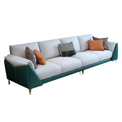 China Italian Simple Modern Nordic Living Room Style Luxury Leather Sofa for sale