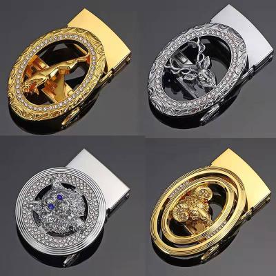 China Animal Ratchet Mens Automatic Belt Buckle Supplier Tiger Leopard Automatic Rhinestone Buckle Amazon eBay Belt Buckles Gold Automatic Buckle for sale