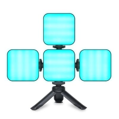 China W&S W64 RGB Mini Tik Tok Led Fill Light Video Live Stream Lighting DSLR Mini Fill Light for sale