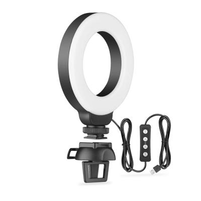 China Multifunctional Mini Dual Color Ring Fill Light 4 Inch Fill Light Visual Photography Selfie Ring Light for sale