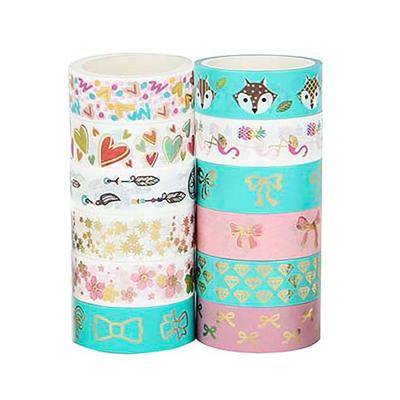 China Waterproof Scrapbook Use Custom Adhesive Washi Tape To 15mm , Foil Washi Tape Roll for sale