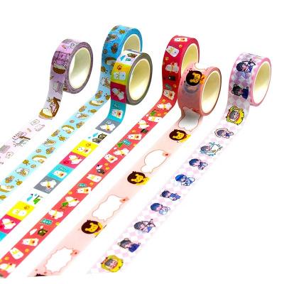 China Waterproof Colorful Kawaii Decoration Japanese Printed Custom Make Washi Tape for sale