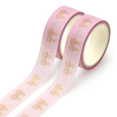 China DIY Craft Waterproof Custom Printed Decorative Gold Silver Foil Washi Masking Tape for sale