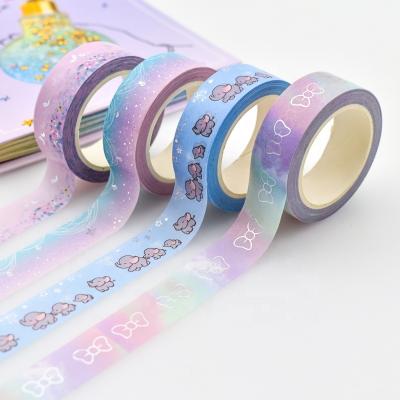 China Waterproof washi masking gold foil custom paper tape set printed Japanese decoration newspaper washi tape custom maker for sale