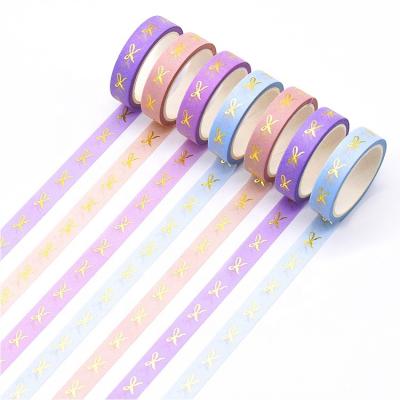 China OEM Waterproof Adhesive Washi Paper Custom Printed Colored Foil Masking Washi Tape for sale