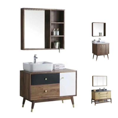 China Solid Wood Bathroom Vanity Vantiy 36 Inch Rustic Bathroom Vanity YX-C052801 for sale