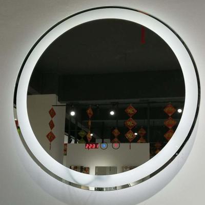 China Illuminated LED Backlit Mirror Bathroom Mirror With Anit Clock And Fog Film Mirror YX-CC7242 for sale