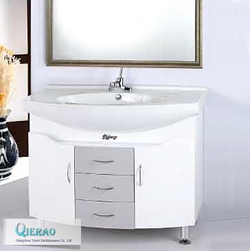 China CLASSIC Floor Mount PVC Bathroom Cabinet by Hangzhou Factory for sale