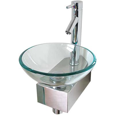 China Bathroom Vanity Canada Stainless Steel Bathroom Sink Glass Vanity Sink for sale