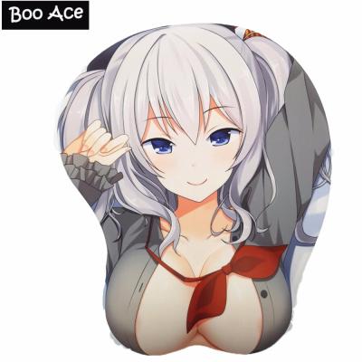 China Popular Wholesale Custom Printed Custom Mousepad 3D Nerd Mousepad Boobs Mouse Pad Silica Gel Anime Wrist Rest Breast Boom Mousepad for sale