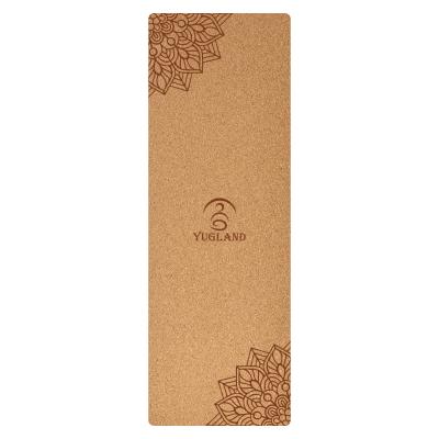 China FD Cork Yoga Mat Anti-Slip Non-Slip Eco-Friendly Natural Rubber Custom Made With Carry Bag for sale