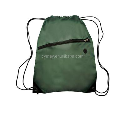 China Recycle/portable/fodable 2021 new fashion customized 100% polyester sport climbing drawstring cheap bags with zipper for sale