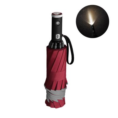 China Minimalist LED Light Up Umbrellas With 7 Color Changing Windproof Golf Umbrellas for sale