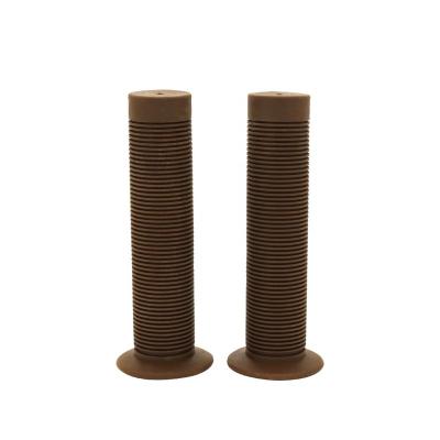 China Brown Color Lightweight Bicycle Grips Rubber Bicycle Handlebar Grip Grip Bike Grips for sale