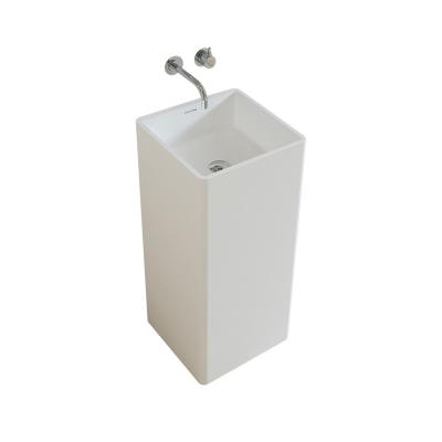 China Good Cost Effective Easy Clean Stone Pedestal Sink Eco-friendly Abrasion Resistance Acrylic Resin Material for sale