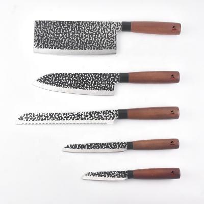 China Best Selling Viable Wooden Stainless Steel Knife Handle Knives Kitchen Knife Set Yangjiang for sale