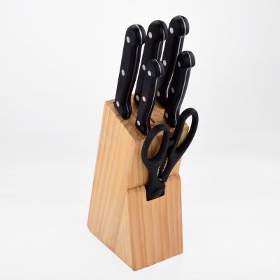 China Viable hot sale high quality 5PCS kitchen knife set with black pp handle to include universal scissors for sale