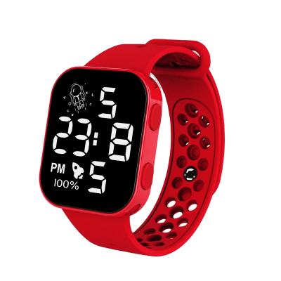 China Factory Customized Fashion Calendar Digital Watch Full Button Electronic Watch Men's Silicone Sports Watch LED for sale