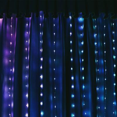 China 3mx3m 300led USB Curtain String Lamp 16 Modes Wedding Leather Remote Control Modern Christmas Decorative String Lights for sale