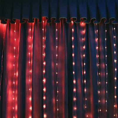 China Modern Wholesale Decorative Leather Curtain Lights 16 Modes LED Flashing Night Lights Long Life Outdoor Curtain Lights for sale