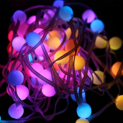 China Holiday Party/Weddding Christmas Decoration 5m 33LED//10m 66LED Round Spherical Color Christmas LED Outdoor String Lamp for sale