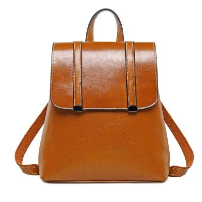 China 2020 Fashion EGL013 Custom Multifunctional Waterproof Travel Rucksack Leather Backpack Women for sale