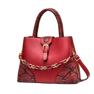 China Other CB586 Korean Fashion PU Leather Shoulder Bags Women Snake Printing Handbags for sale