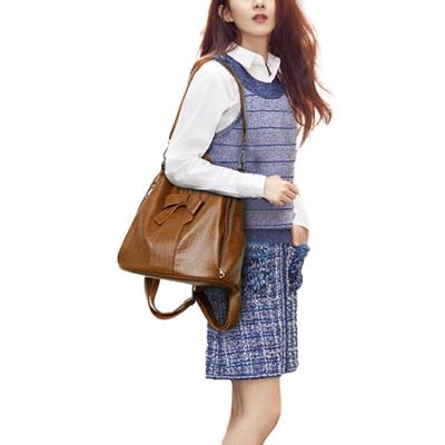 China News BP005 Waterproof Custom Design Bow Logo Women Dual Use Shoulder Backpack Handbag for sale