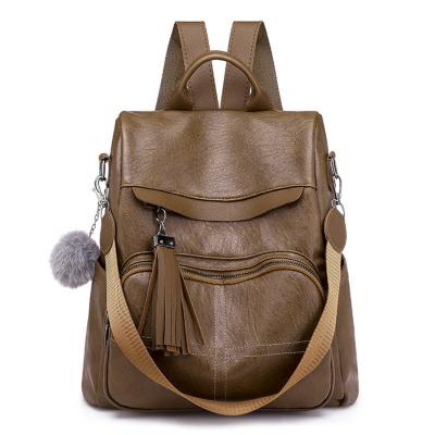 China 2021 Best New Vintage Private Label Custom Women's Backpack Bp002 Waterproof With Logo for sale