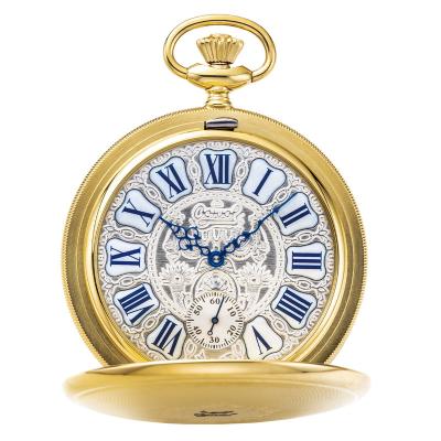 China Old Design Pocket Handwinder Unisex Antique Skeleton Pocket Watch for sale