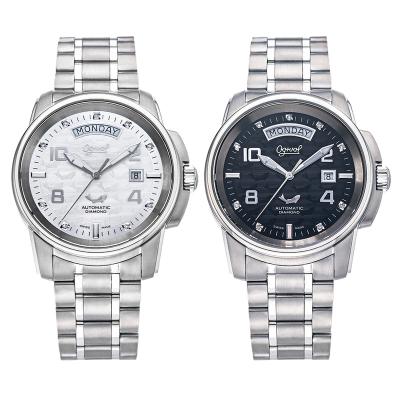 China Men Best Selling Day Date Stainless Steel Luminous Automatic Watch For Man for sale