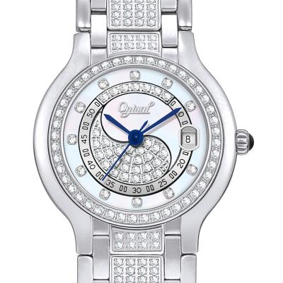 China Women Set With Tai-Chi Symbol Dial Sapphire Glass Full CZ For Ladies for sale