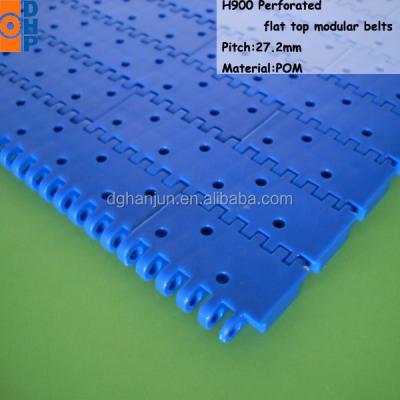 China Heat resistant perforated flat surface modular belt for sale