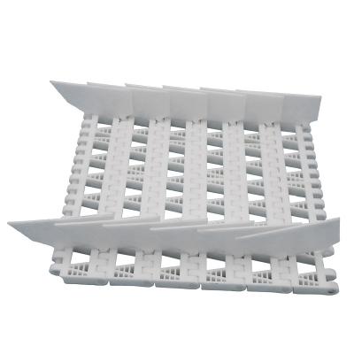 China Tinplate bottle.PET bottle carrier. HOPB 4 Aluminum Boxes High Quality Plastic Flush Grid Modular Conveyor Belt for sale