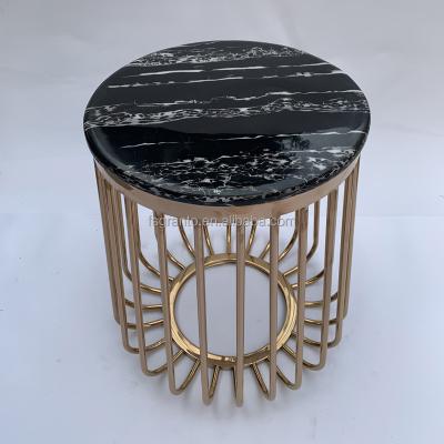 China (Other) end table living room villa furniture adjustable luxury stainless steel indoor side table for sale