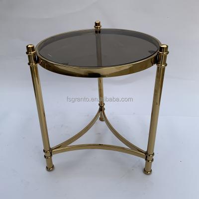 China Indoor living room furniture stainless steel side table (the other) adjustable warmest round side table for sale