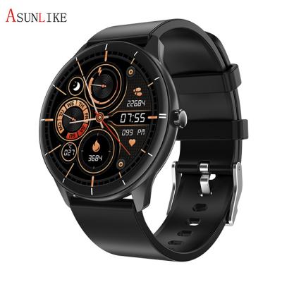 China 2021 Round New Arrival Full Touch APP Control Waterproof Large Screen Sports Health Smart Watch Men Wrist Watch for sale