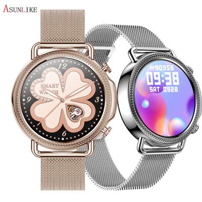 China 2021 New Women's Watch APP Control Luxury Metal Smart Watch Alarm Clock Phone Fashion Sports Android Smart Watch for sale