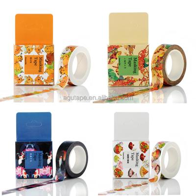 China For New Arrival Single Sided Decorative Japanese Washi Tapes Scrapbooking Adhesive Tapes Box Package Washi Tape for sale