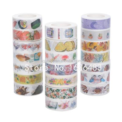 China New Patterns Adhesive Japanese With Colorful Designs Rice Washi Tape for sale