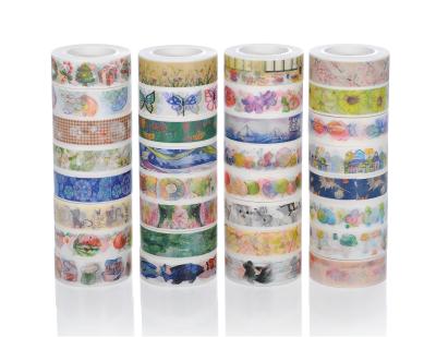 China 15mm*10m Adhesive Decorative Japanese Paper Washi Tape Custom Tape Various Beautiful Hand-tear AAGU Wholesale High Quality Design for sale